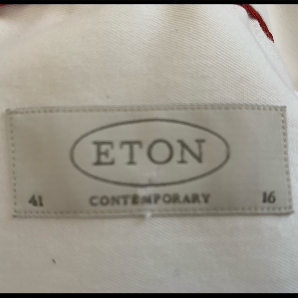 Eton Dress Shirt. White. Size 16. Exc. Cond.
